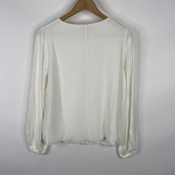 Boden Top Size 6 Womens Ivory Tori Star Embroidered Shirt Long Sleeve Stretch - Picture 4 of 5